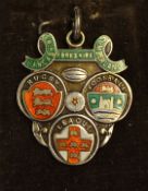 1949/50 Rugby League Challenge Cup silver gilt and enamel winners medal - engraved on the back