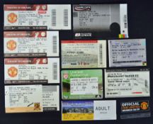 Collection of Manchester Utd match tickets: covering the period 2009-2011, varied fixtures,