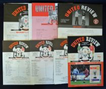 Manchester Utd Youth team away football programmes: 1990s including cup finals/semi-finals. Good (