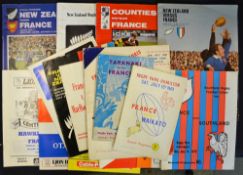 Collection of France Rugby Tours to New Zealand programmes from 1961 onwards to incl 3x '61 vs