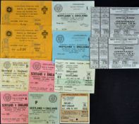 Collection of International match tickets including Scotland v England 1964, 1966 x 2, 1968 x 2 (