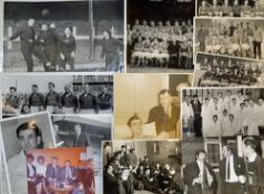 Collection of black & white press photographs featuring Liverpool players/team groups from 1940s