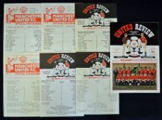 Manchester Utd Youth team home football programmes 1980s including cup finals/semi-finals. Good (7)