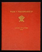 Rare 1970 Wales v Presidents XV VIP rugby signed programme - celebrating the Opening of the new