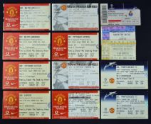 Collection of Manchester Utd match tickets: covering the period 2001-2004, varied fixtures,