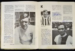 Autographed 1973 Who's Who in Football Book: multiple player autographs incl Leeds Utd players