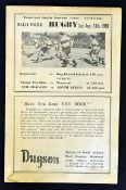 1949 South Africa versus New Zealand rugby programme - official Transvaal RFU issue played at