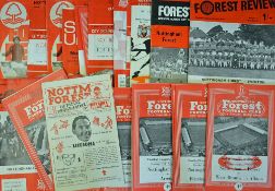 Selection of Nottingham Forest football programmes to include 1953/54 Blackburn Rovers, 1955/56