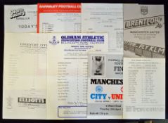 Manchester Utd Youth team away football programmes: 1980s including cup finals/semi-finals. Good (