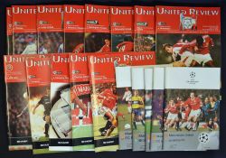 Manchester Utd programmes, the iconic 1998/1999 Treble Season: Premier Champions, Champions League