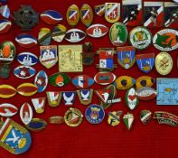 European Rugby Related Pin Badges  mostly enamel and various sizes featuring countries such as
