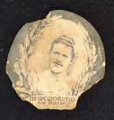 Very Rare Baines rugby card portrait of Bob Seddon (England, British Lions Capt 1887/88) - card is