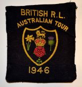 1946 British Isles Rugby League Tour Blazer Crest - embroidered crest for the 1946 Australian tour -