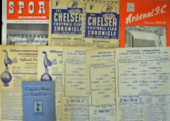 Football programme selection to include 1944/1945 Chelsea v Crystal Palace v Fulham v Southampton