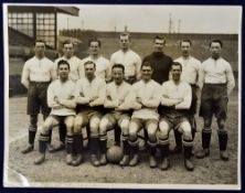 1923 Bolton Wanderers FA Cup Winners Football Press Photograph of the team in Black and white, the