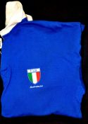 1994 Italy v Australia Rugby International shirt - match worn blue No. 3 long sleeve shirt with