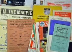 Friendly/Pirate football programmes: issues 1940s onwards incl 1944/45 Clapton Orient v Charlton,