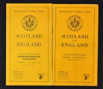 2x Scotland v England rugby programmes to incl 1937 played at Murrayfield 20th March - England's