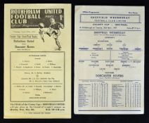 Scarce Sheffield County Cup football match issues: 1957 Rotherham Utd v Doncaster Rovers 29 April