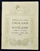 Scarce 1924 England v Scotland Football Programme the first football international match played at