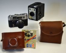 Camera (FEB-4) belonging to Bert Williams complete with leather case and attached strap and has