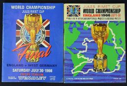 1966 World Cup Final and World Cup Tournament football programmes. Good (2)