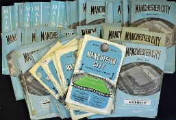 Collection of Manchester City home football programmes 1958 - 1966 league and cup matches,