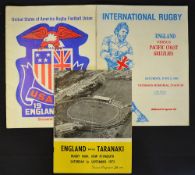 2x England rugby tour programmes from the 1970s/early 80s to incl v Taranaki 1st September '73 and v