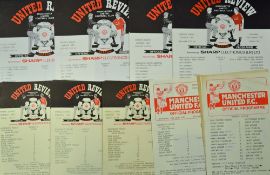 Manchester Utd Reserves football programmes for the period 1983 - 1994 with homes numbering 107 (