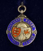 1947/48 Northern Rugby League Championship  silver and enamel winners medal - engraved on the