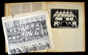 1930 British Lions Rugby Scrap Book covering the tour to New Zealand - which includes newspaper