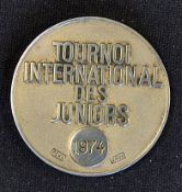 1974 UEFA European Youth Championship Runners-Up Medal: sterling silver 925. The medal was issued to