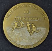 Memento from Benfica on the opening of their sports facility. To the obverse it states 'Sport Lisboa
