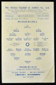 Chelsea Public Practice Match: football programme Probables v Possibles 16 August 1952 at Stamford