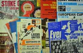 European Cup football programmes including 1974 Tottenham Hotspur v Feyenoord (UEFA Cup Final), 1972