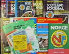 Collection of 1969-1982 Scottish International Football programmes incl 1979 Norway v Scotland in