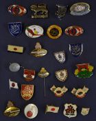Japan and Hong Kong Rugby Related Pin Badge selection mostly enamel, various sizes  with Wales Tour,
