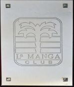 Presentation plaque from La Manga Club, Spain and presented to an England FA Representative on the