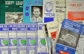 Football programme selection including 1960 - 1962 Bolton Wanderers, 1962 Bolton Wanderers