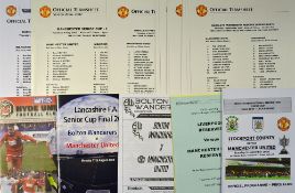 Manchester Utd Reserves football programmes for the period 2005 - 2010 with homes numbering 53 (