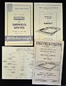 Sheffield County Cup football match programmes: 1954/55 Sheffield Utd v Barnsley 26 October 1954,