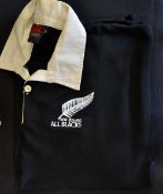 1986 New Zealand "All Blacks" International rugby player's shirt - a match worn No 7 issued to