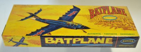 1960s Aurora Batplane plastic model kit housed in original sealed illustrated box Great example
