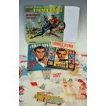 Rare Gildrose James Bond 007 child's pillow case depicting various 007 logos with illustrations of