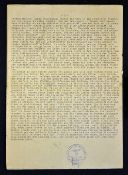 WWII Adolf Hitler excessively rare Transcript of Speech being the transcript of Hitler's speech to