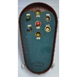Early French Perdu Game by Culbuto Tinplate Game with cloth playing area complete with 3 playing