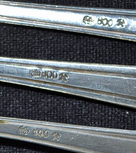 WWII Adolf Hitler and Eva Braun Silver Cutlery Selection to include a fish knife (20cm) and fork ( - Image 8 of 10