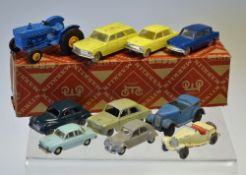 Selection of Toy and Model cars including Dinky, Lesney Ford Prefect No 30, Morris Minor 1000