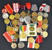 Selection of 50 Foreign military medals featuring medals from Hungary, Poland, Russia, all having