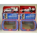 Ideal Toy Corp a pair of "Evel Knievel" (1) Funny Car and (2) Formula 5000 Racing Car - both are